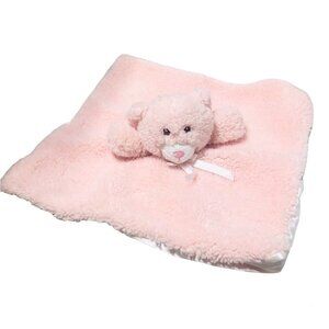 Animal Adventure Pink Bear Lovey Baby Snuggy Plush 13” Security Blanket